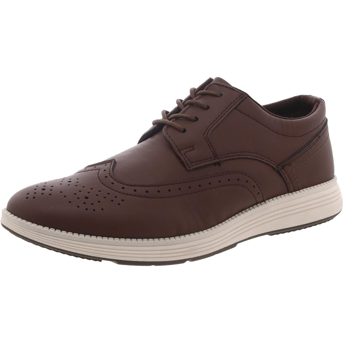 Kunstleder Flügelspitze Oxfords
