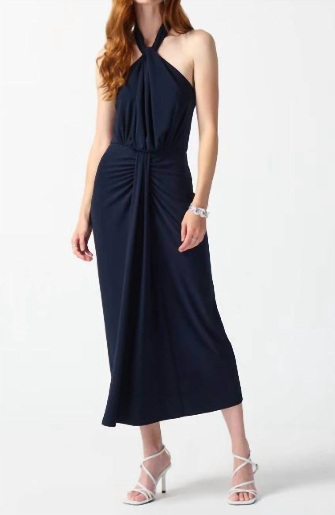 Neckholder Kleid in Mitternachtsblau