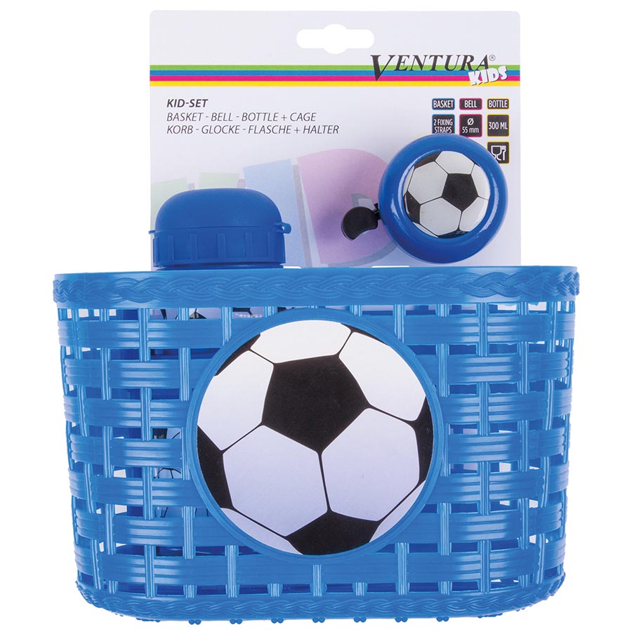 Ventura Fußball Korb Bell Flasche Combo Packung