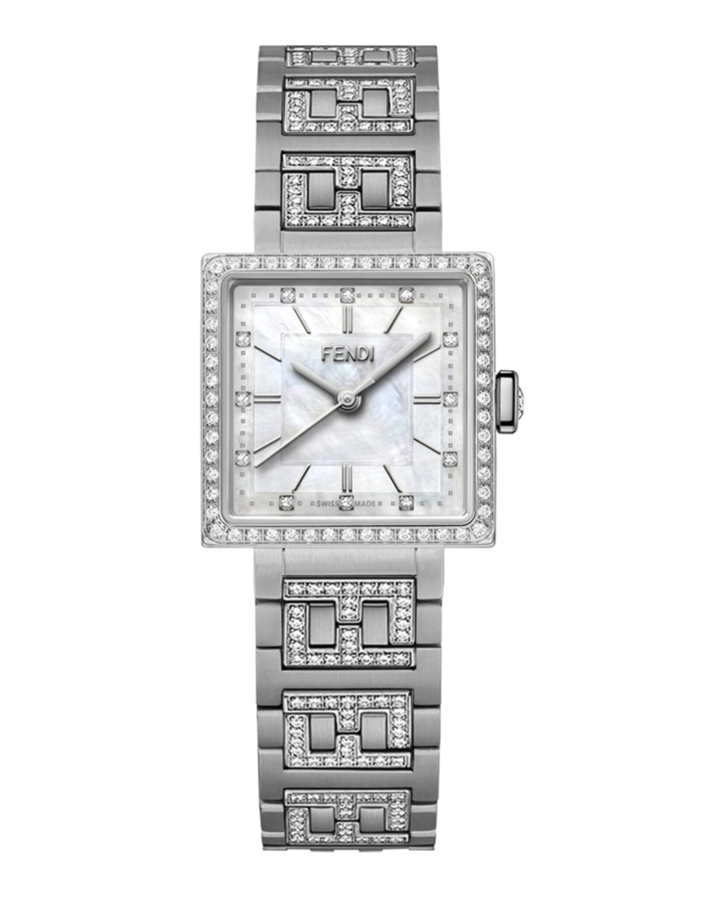 Für immer Fendi Quadratisch Diamant Uhr