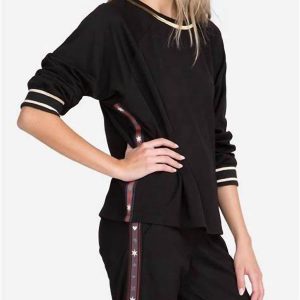 Castle Cropped Pullover in schwarz