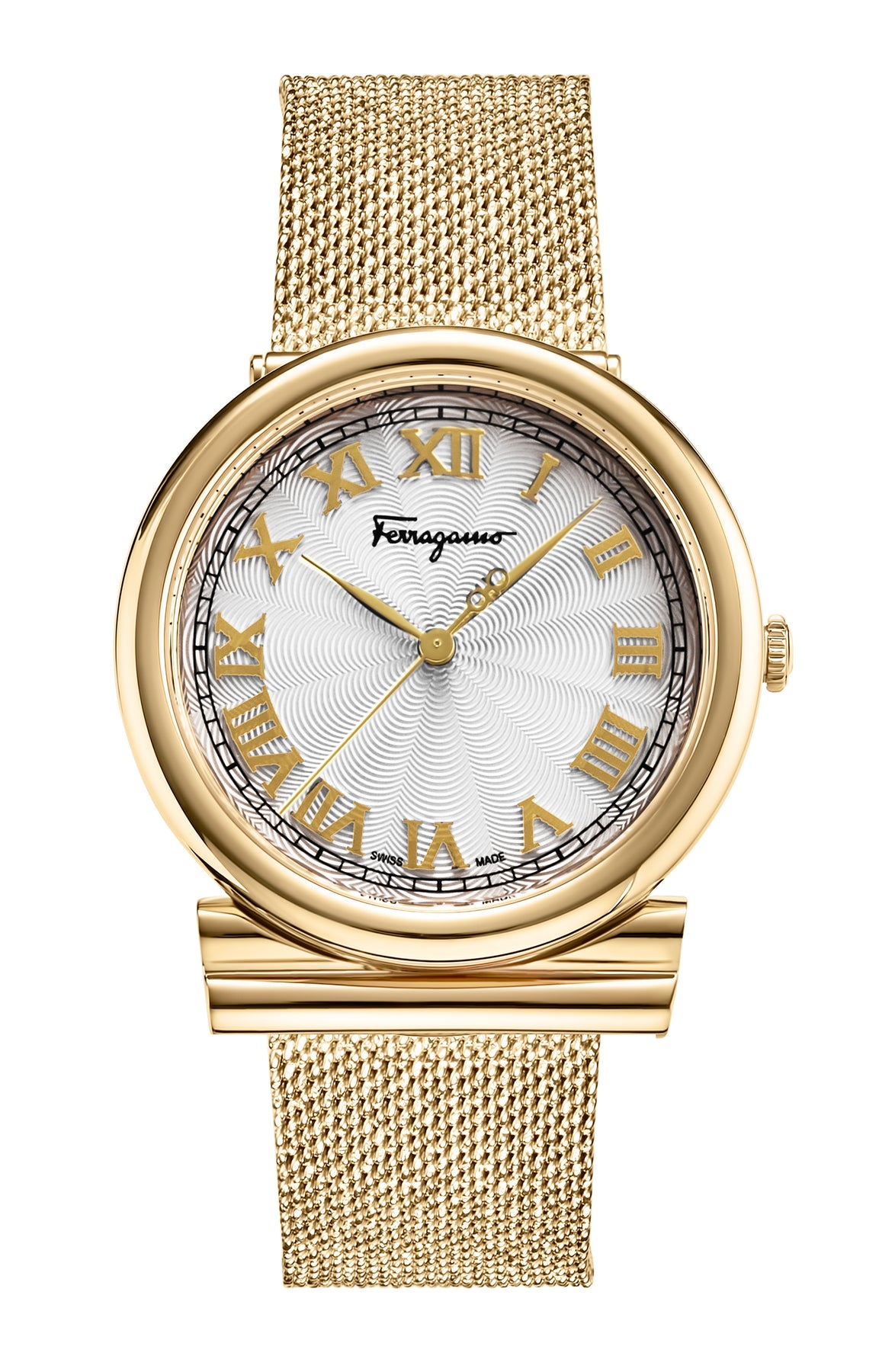 Ferragamo Damen 34mm weißen Quarzuhr