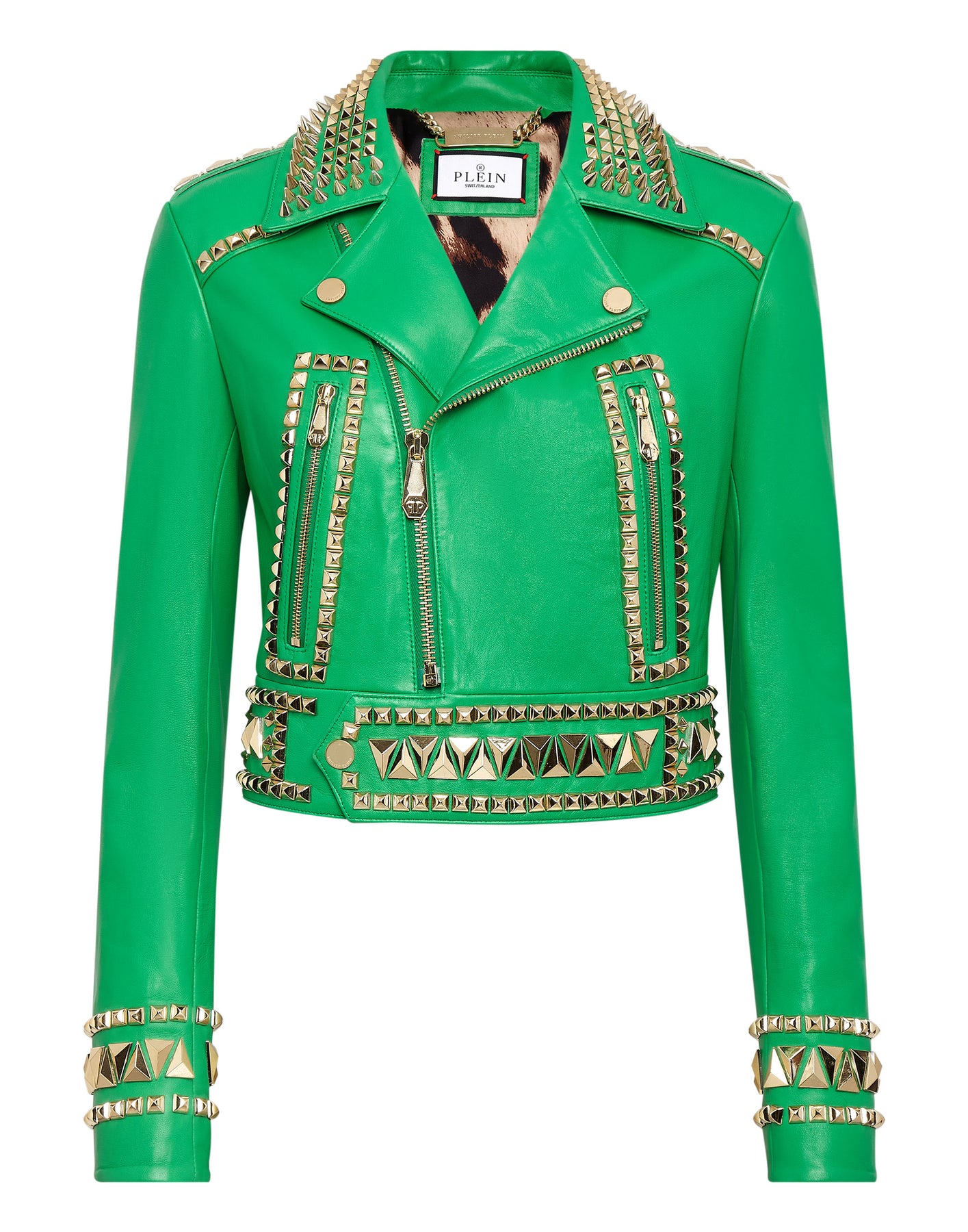 Kurze Lederjacke Gothic Plein