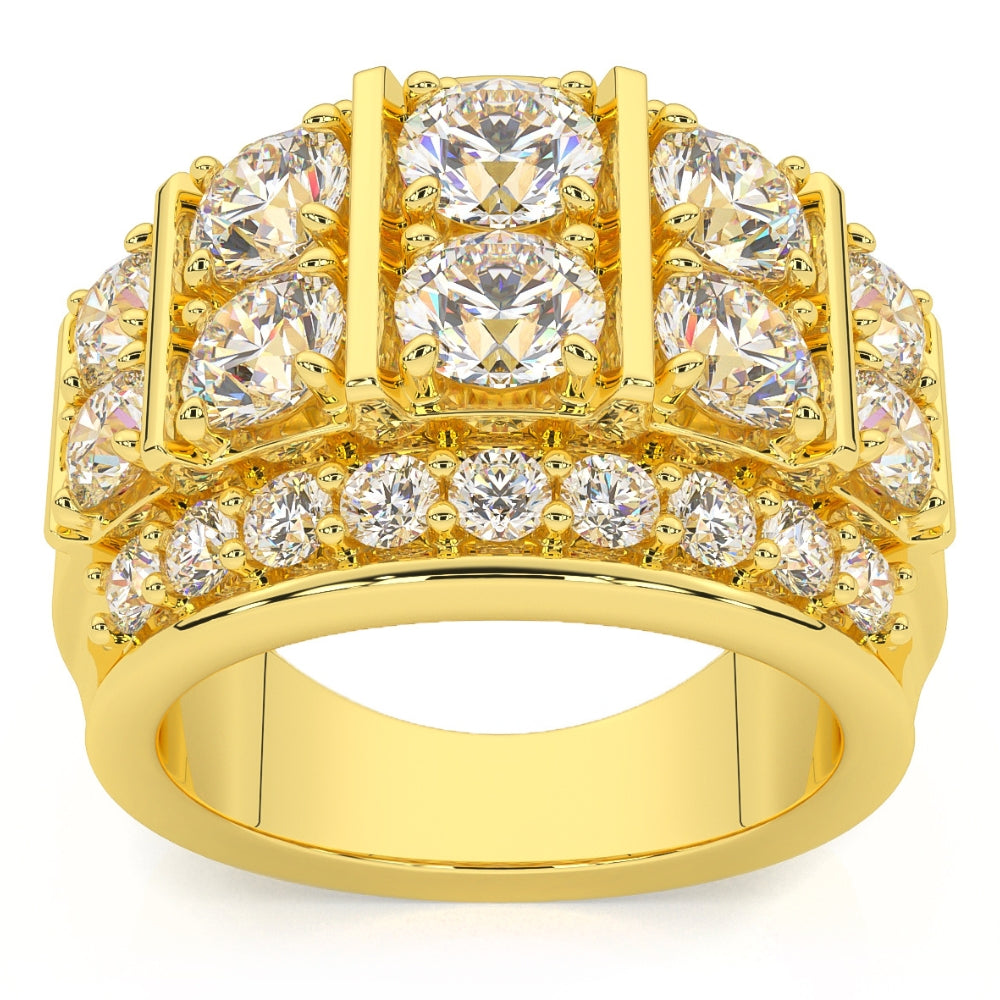 7Ct Herren Diamant Anniversary Ring 10k Gold Lab gewachsen