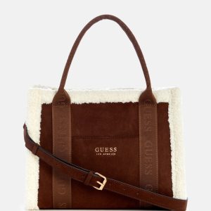 Biscoe Wildleder Shearling Besatz Tragetasche