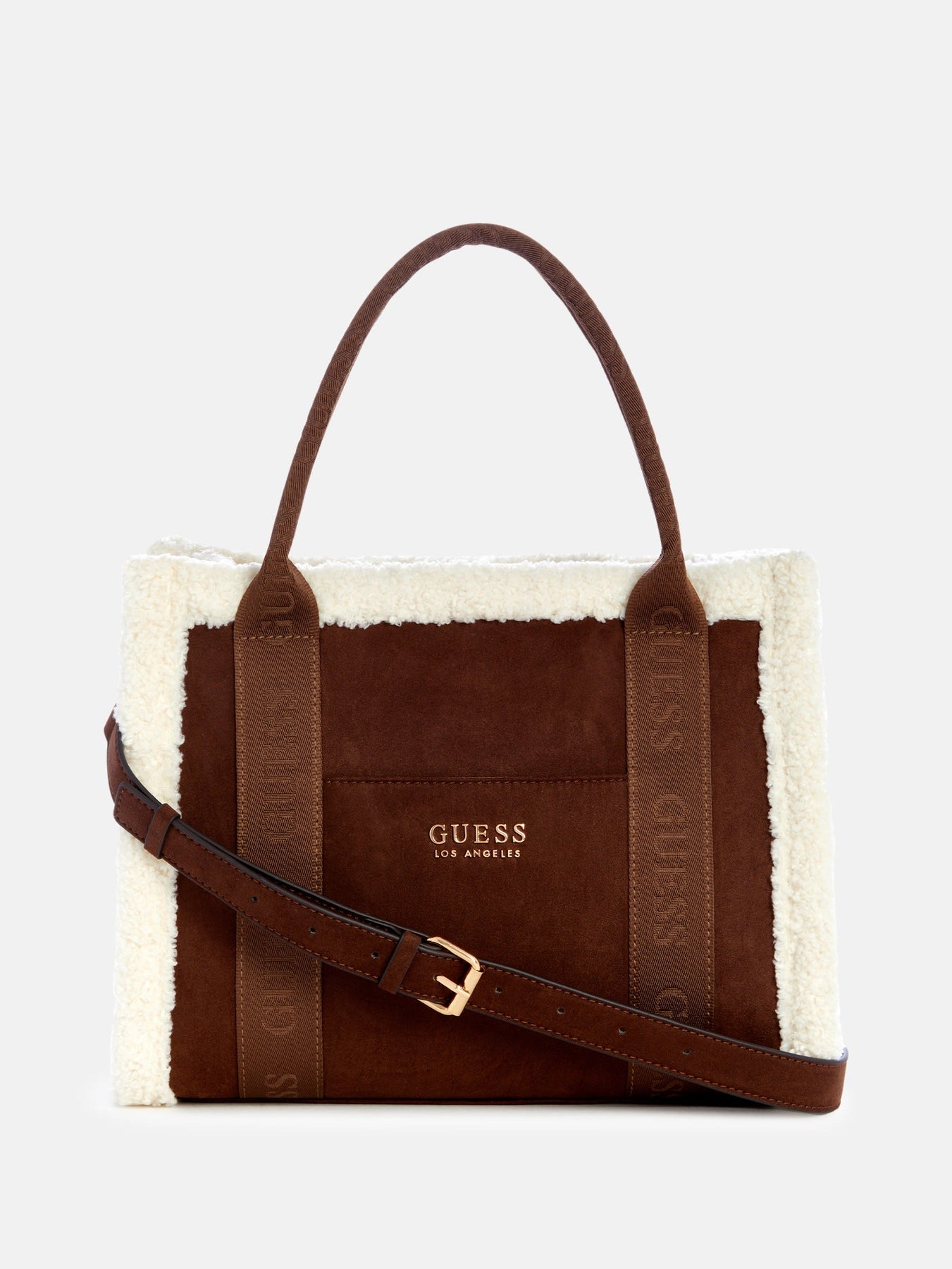 Biscoe Wildleder Shearling Besatz Tragetasche