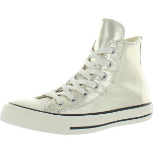 All Star Glänzende Metall Metallic High Top Klassische Mode Sneaker