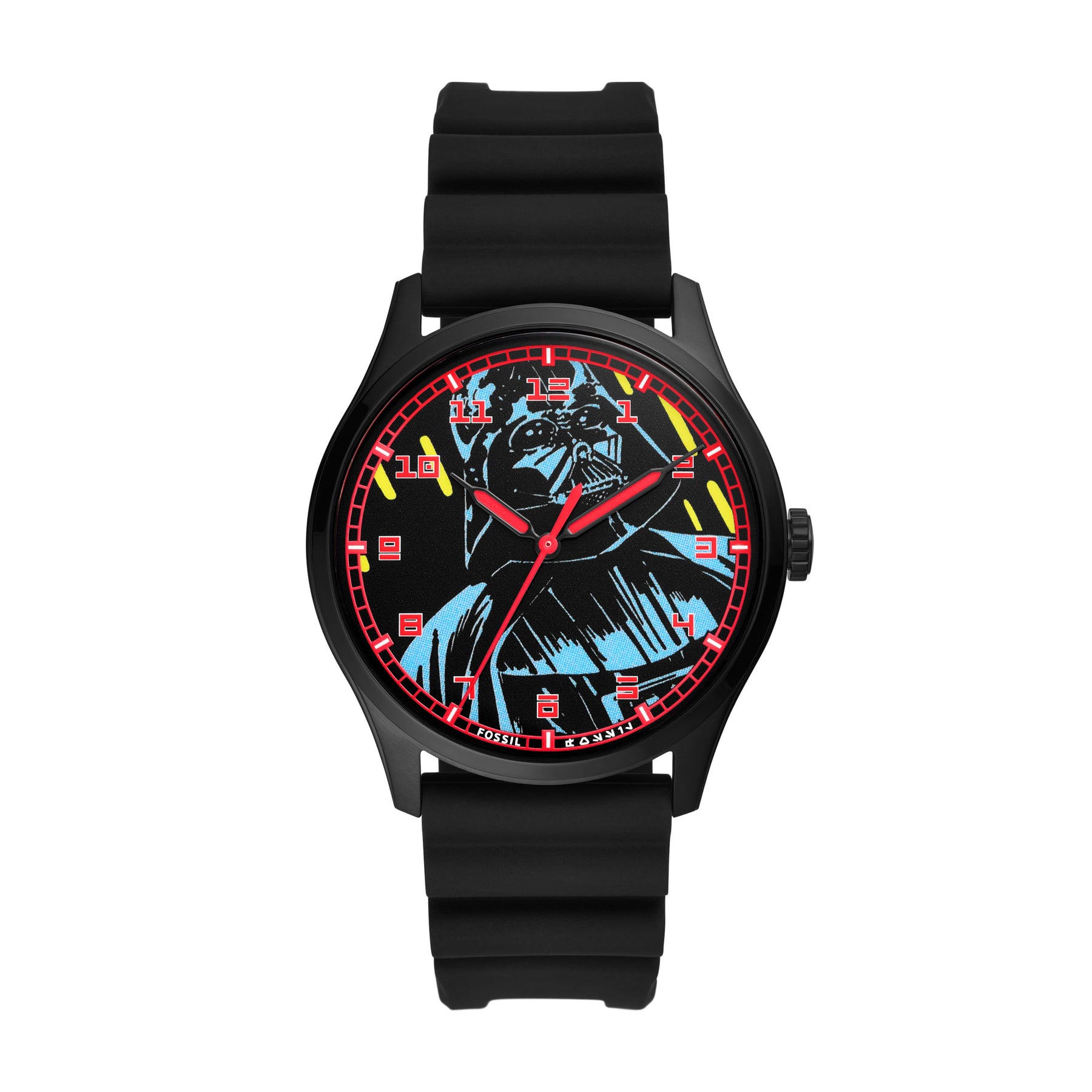 Fossil Unisex Special Edition Star Wars Darth Vader Dreizeigeruhr aus schwarzem Edelstahl