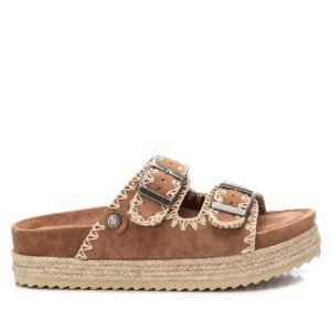 Damen flache Sandalen in Kamel 7703561535548