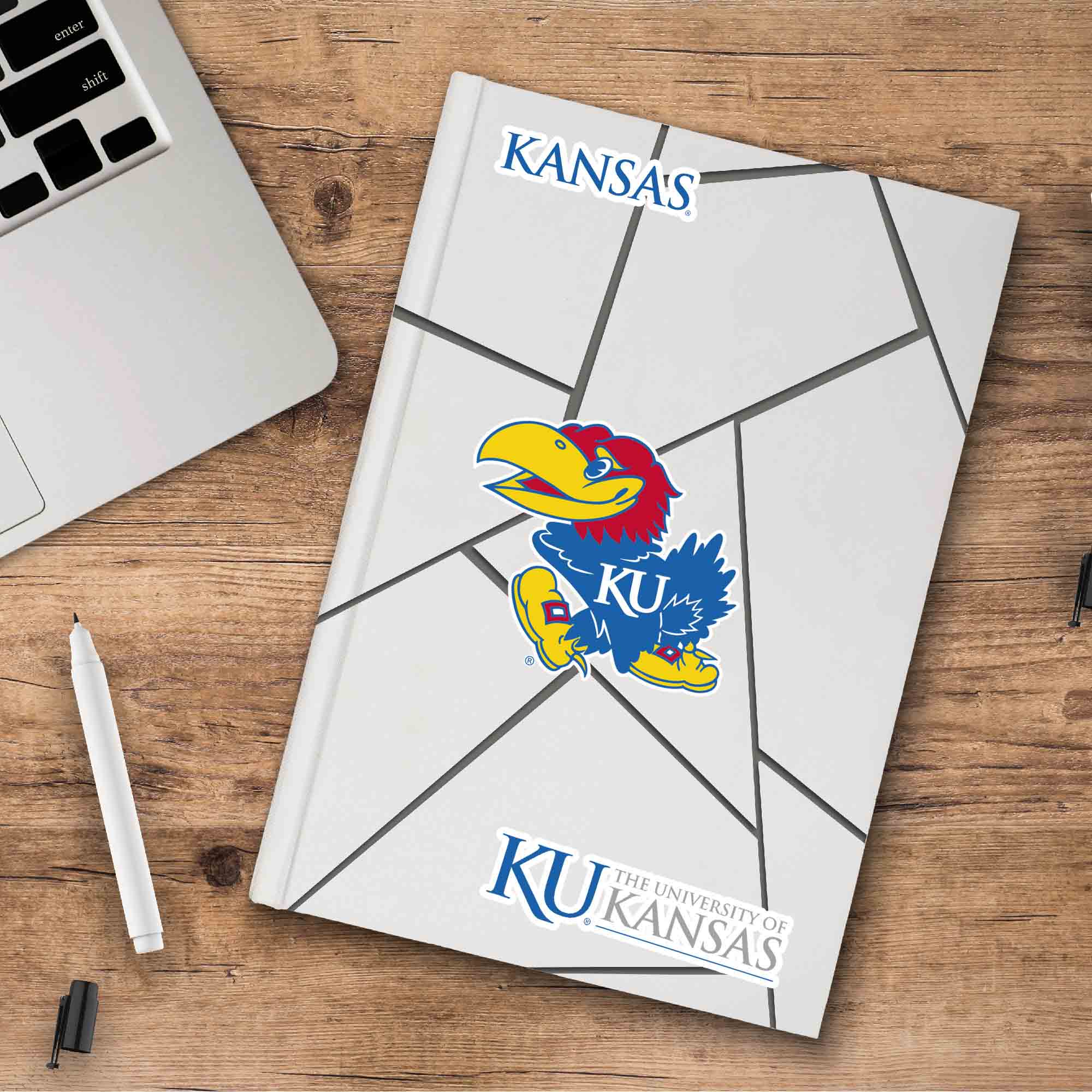 Fanmats Kansas Jayhawks 3 Stück Aufkleber Set
