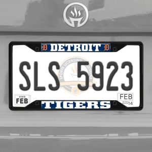 Fanmats Detroit Tigers Metal License Plate Frame Schwarzer Abgang