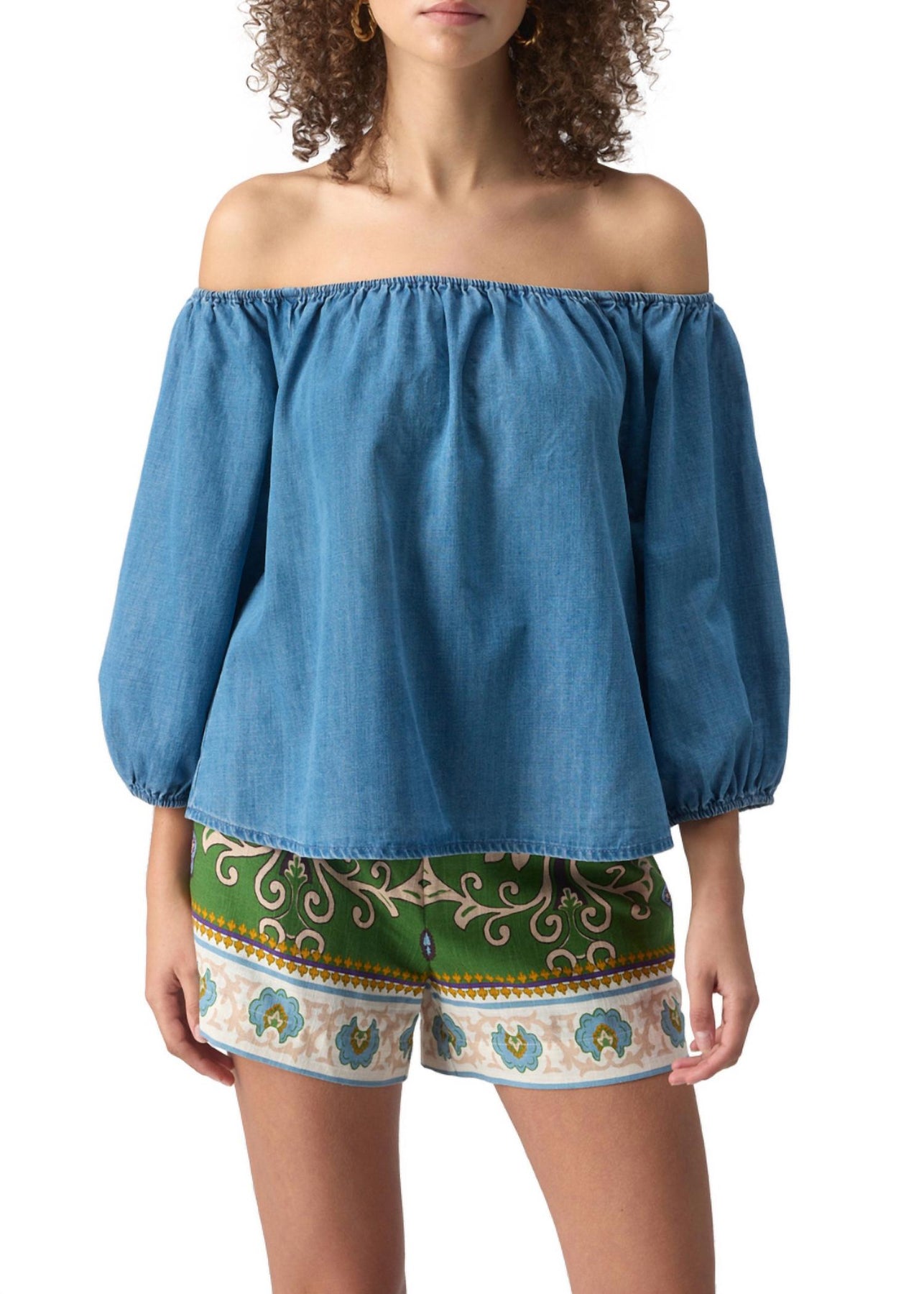 Strand bis bar bluse im bit von blau waschen