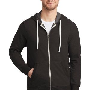 District Perfect Tri French Terry Hoodie mit durchgehendem Reißverschluss. DT356