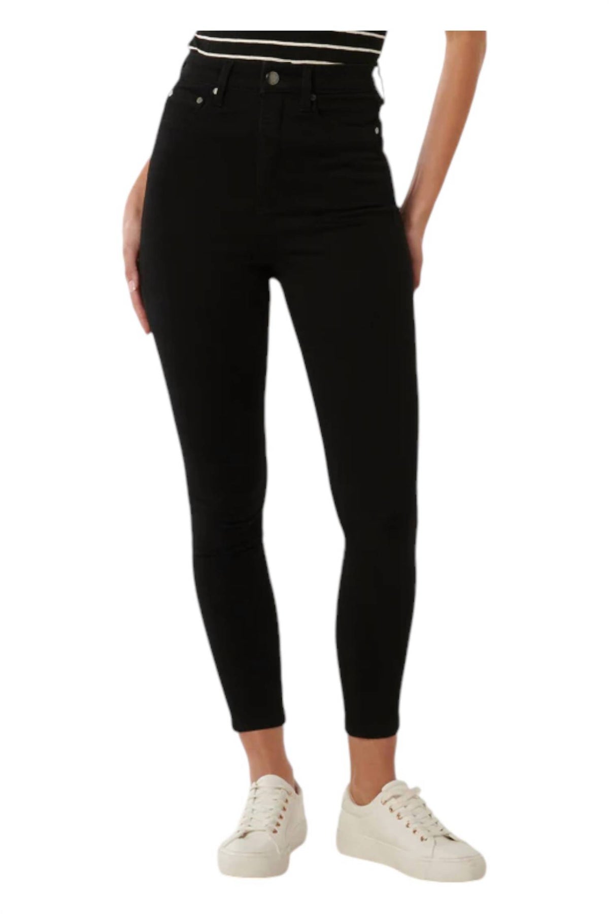 Mila Knöchel Skinny Jeans in Schwarz