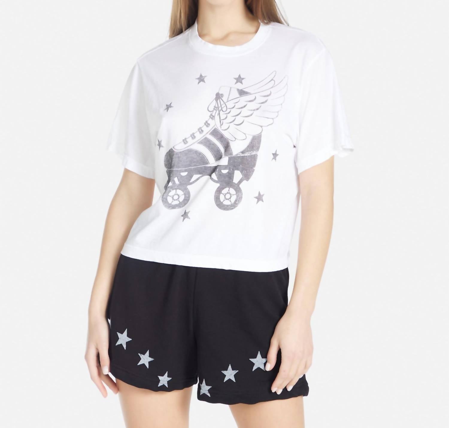 Rue Retro Skate T-Shirt in Weiß