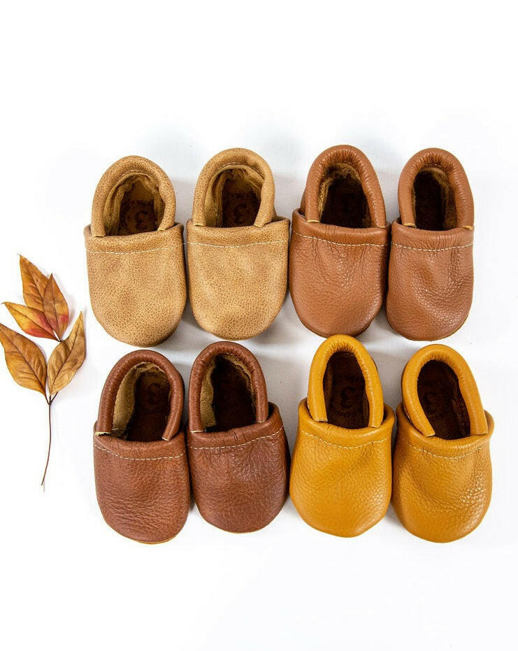 Sahara, Sienna, Kastanie, Honig Loafer Lederschuhe Baby und Kleinkind