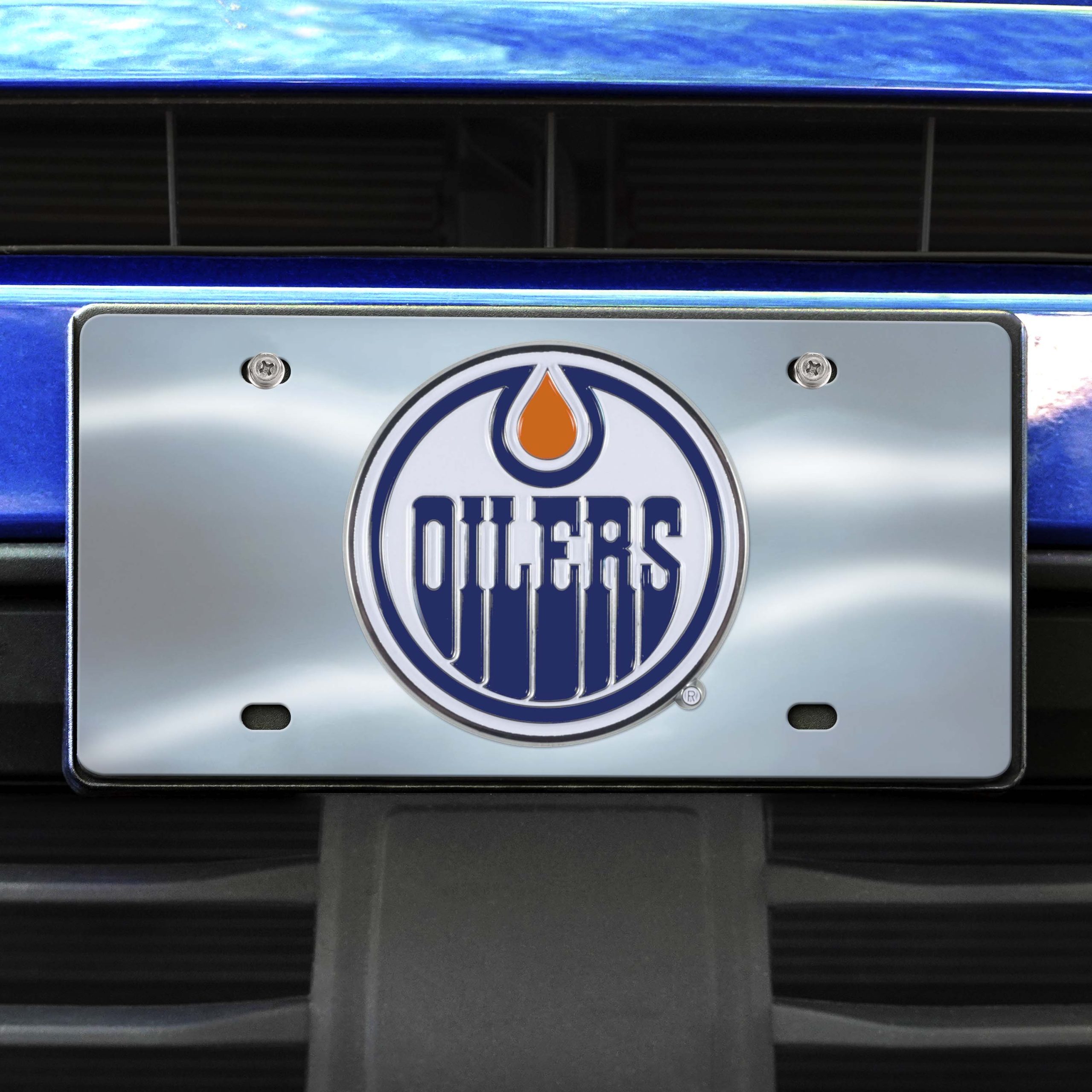 Fanmats Edmonton Oilers 3D Edelstahl-Kennzeichen