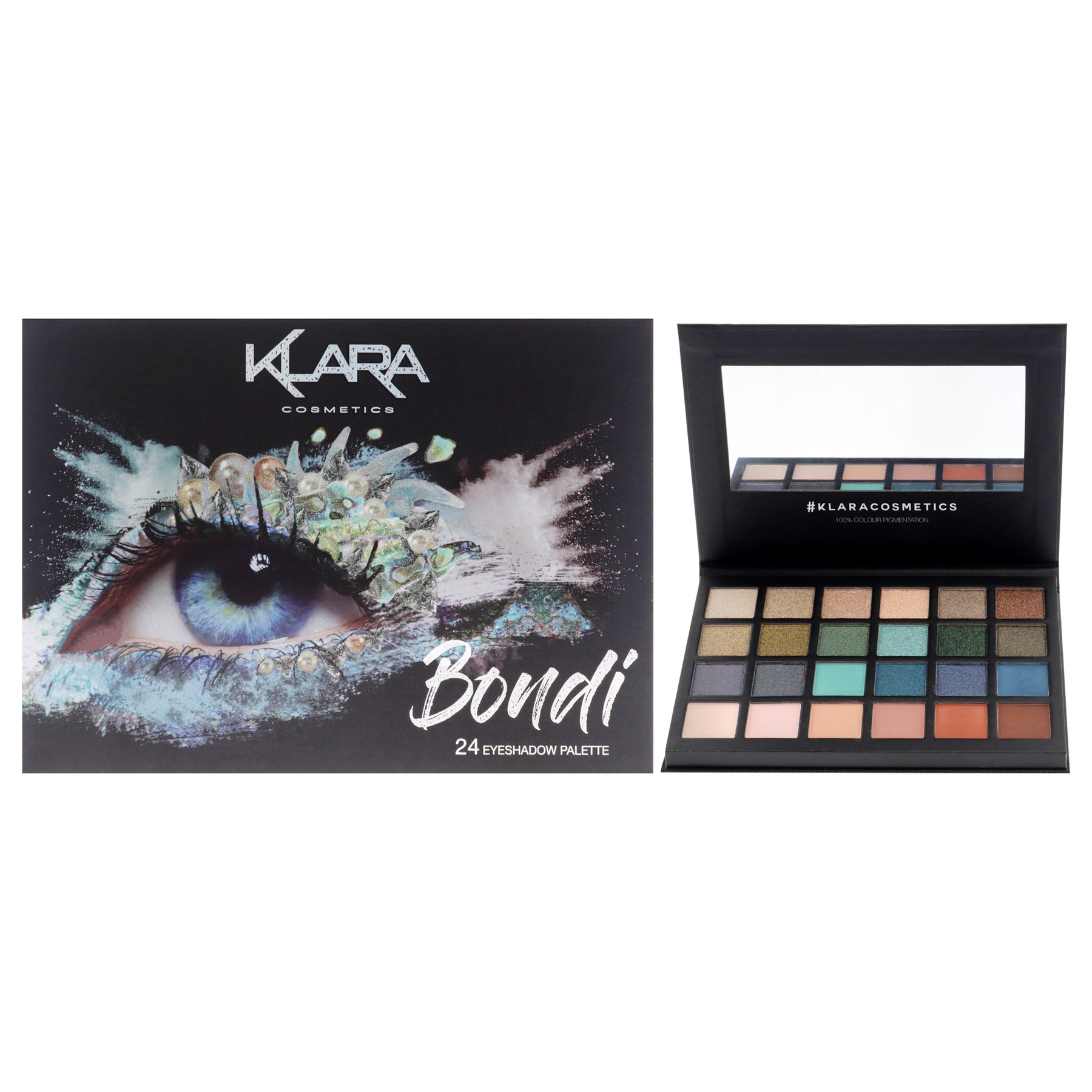 24 Lidschatten Palette – Bondi von Klara für Damen – 1.68 oz Lidschatten