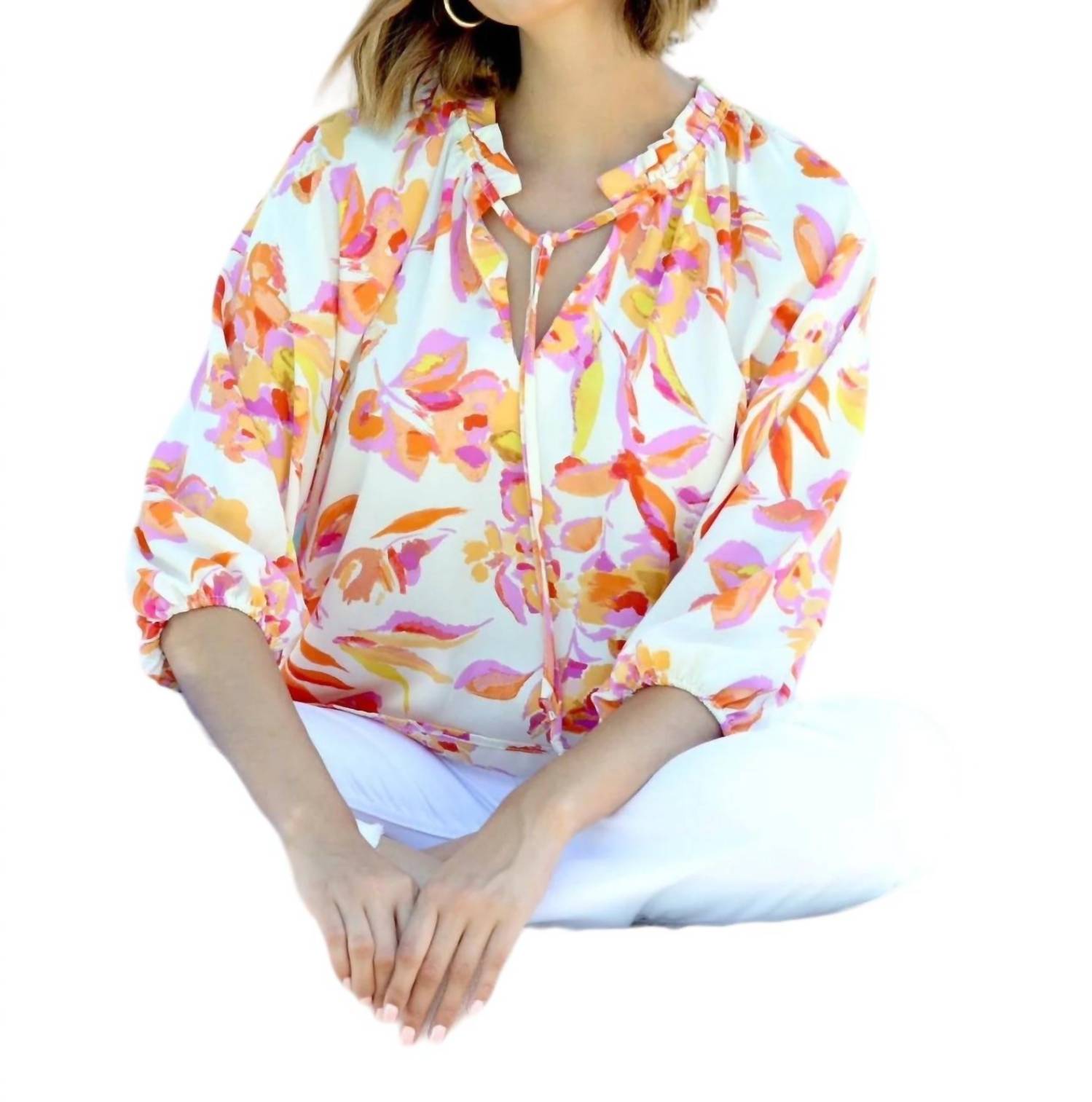 Getrennte Hals Bluse In Emilie