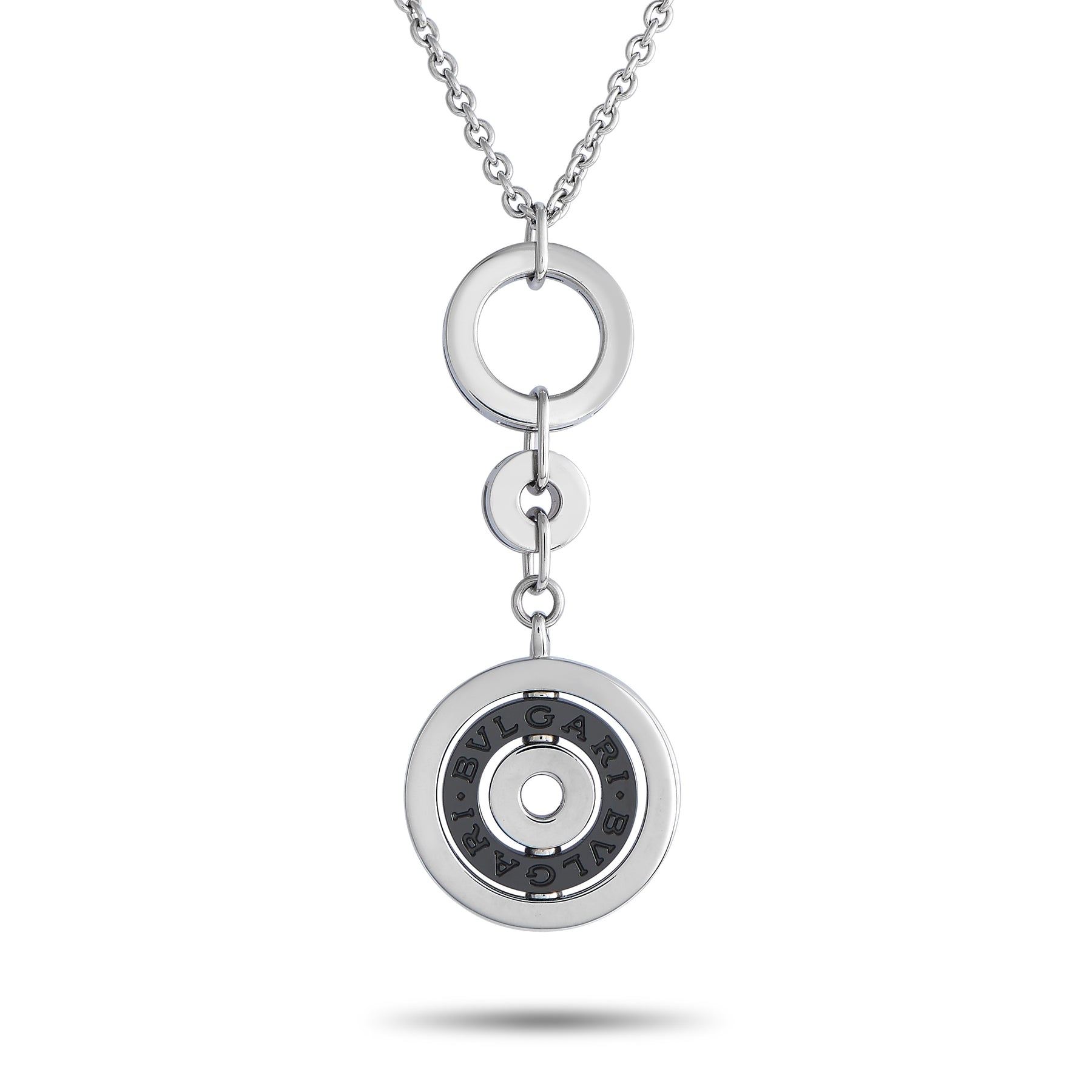 Bvlgari Astrale Cerchi 18 Karat Weißgold Halskette BV08 -030724