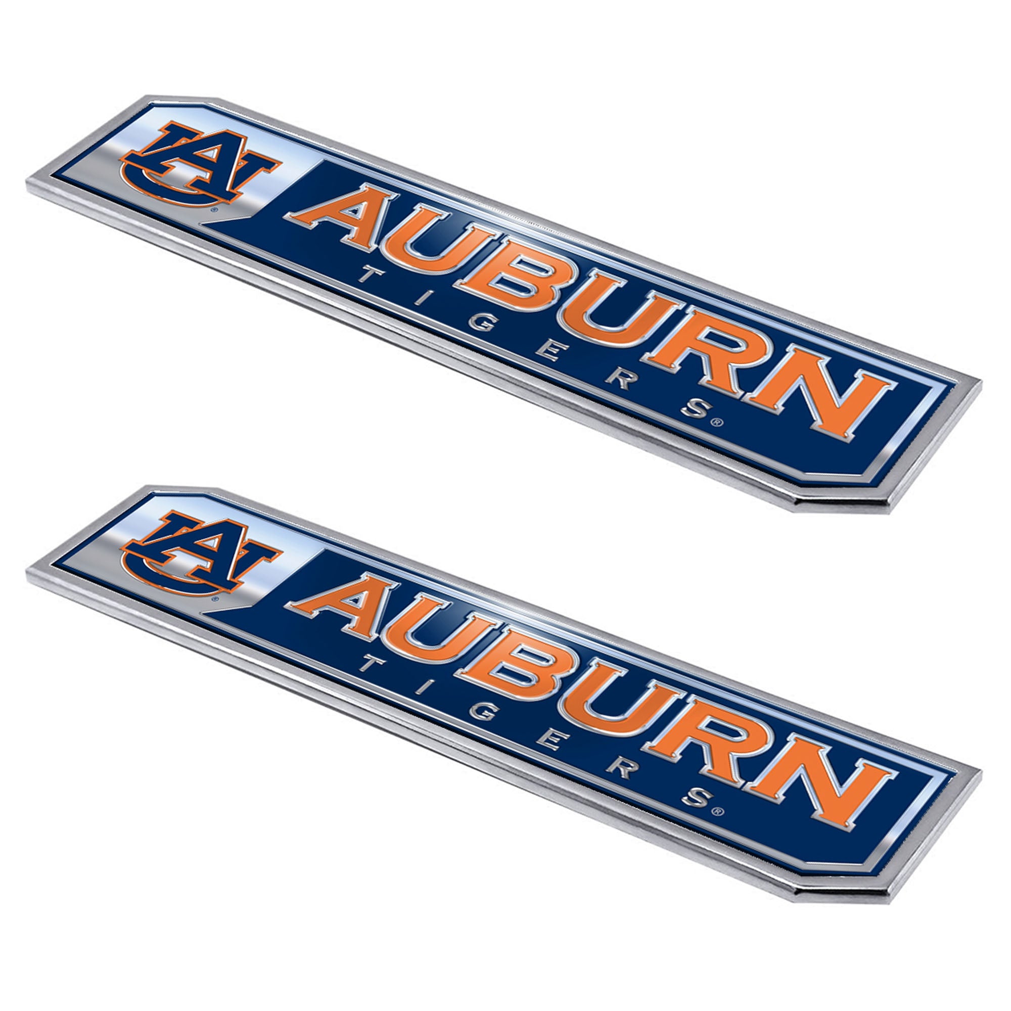 Fanmats Auburn Tigers 2 Stück Heavy Duty Aluminium geprägt LKW Emblem Set