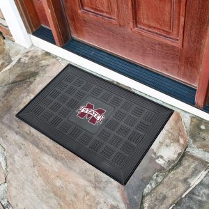 Fanmats Mississippi Zustand Bulldoggen schweres Vinyl Medaillon Türmatte – 19.5′′ x 31′′