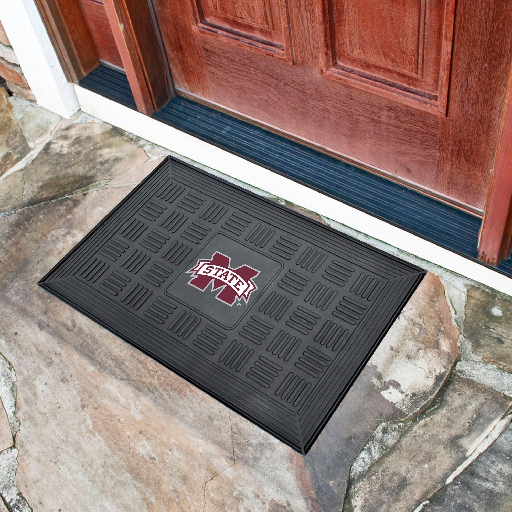 Fanmats Mississippi State Bulldogs Heavy Duty Vinyl Medallion Türmatte - 19,5 "x 31"