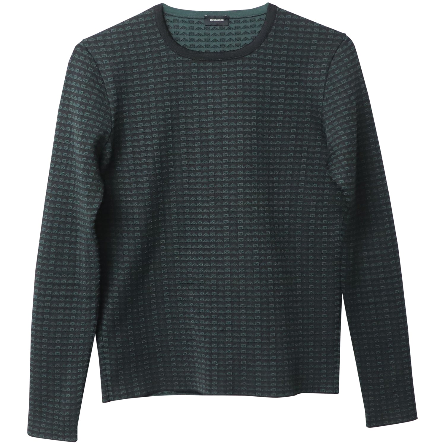 Jil Sander Bedruckter Pullover aus grünem Polyester