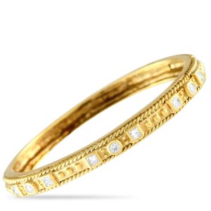 Raafty 18K Gelbgold 1,03ct Diamant scharniert Armreif -012924 – RA20