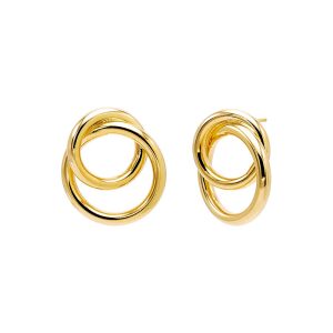 Solide Double Circle Drop Ohrstecker