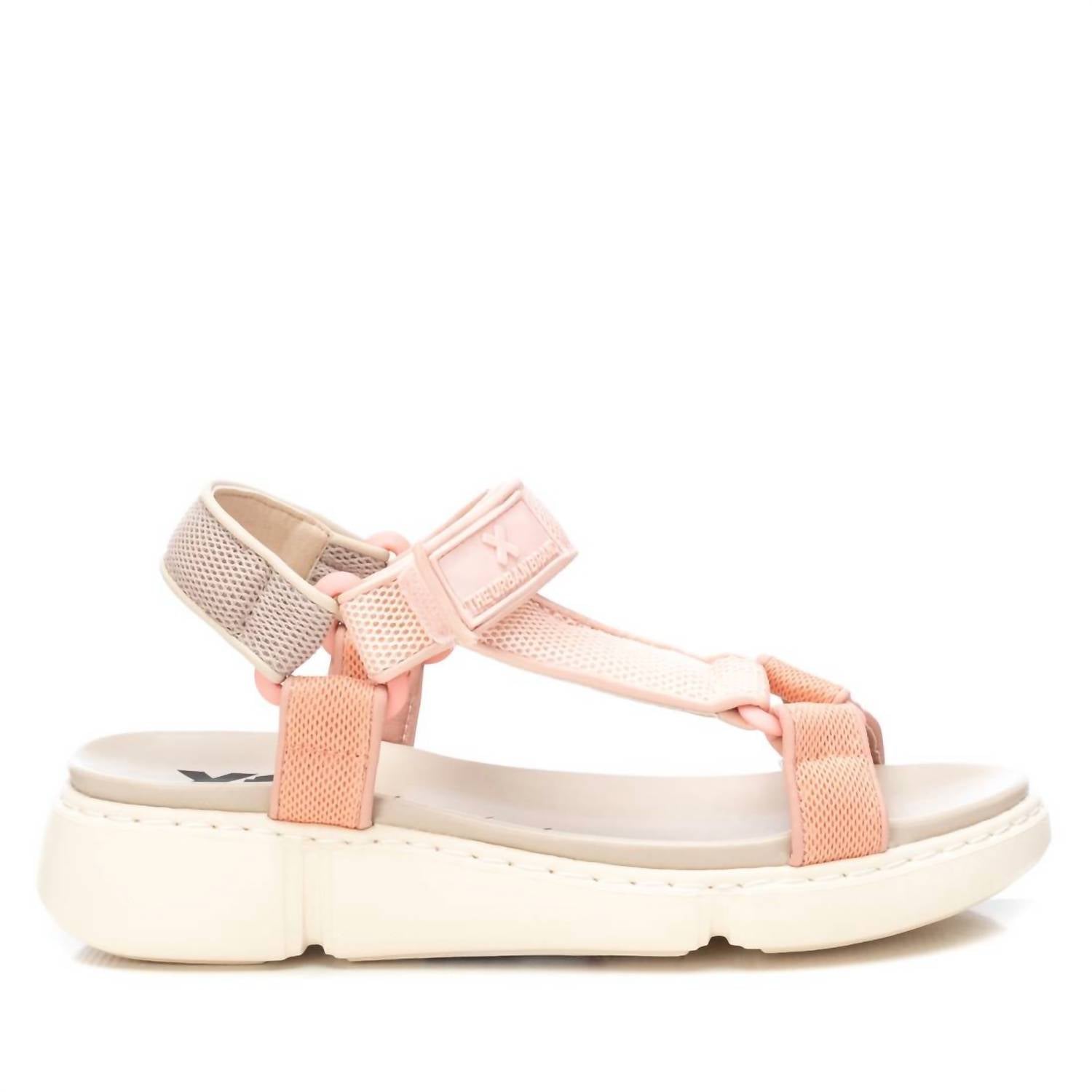Flache Sandalen für Damen in Nude