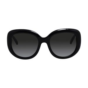 Salvatore Ferragamo SF 727S 001 53mm Damen runde Sonnenbrille