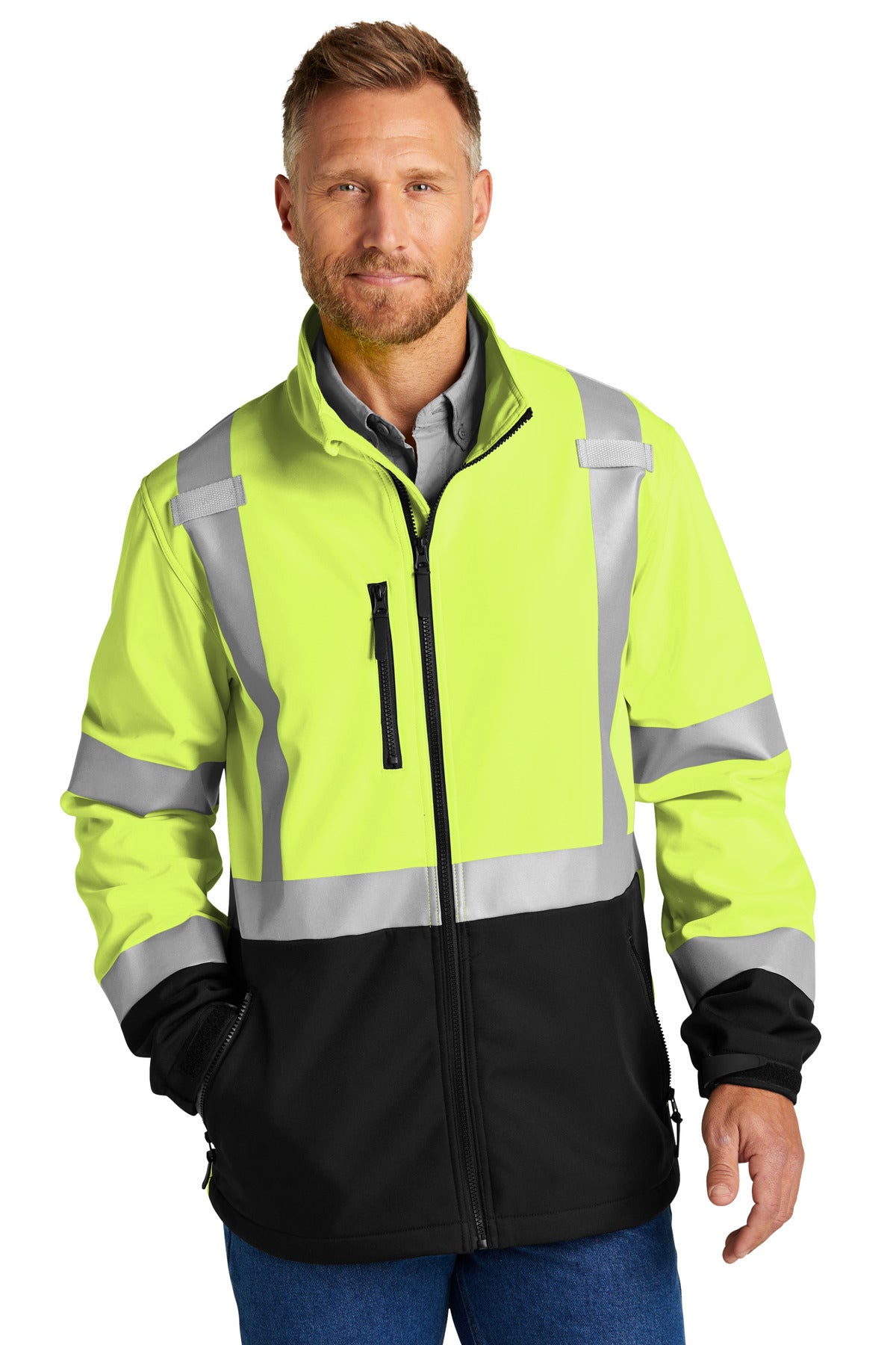 CornerStone Herren ANSI 107 Klasse 3 weich Shell Jacke CSJ503