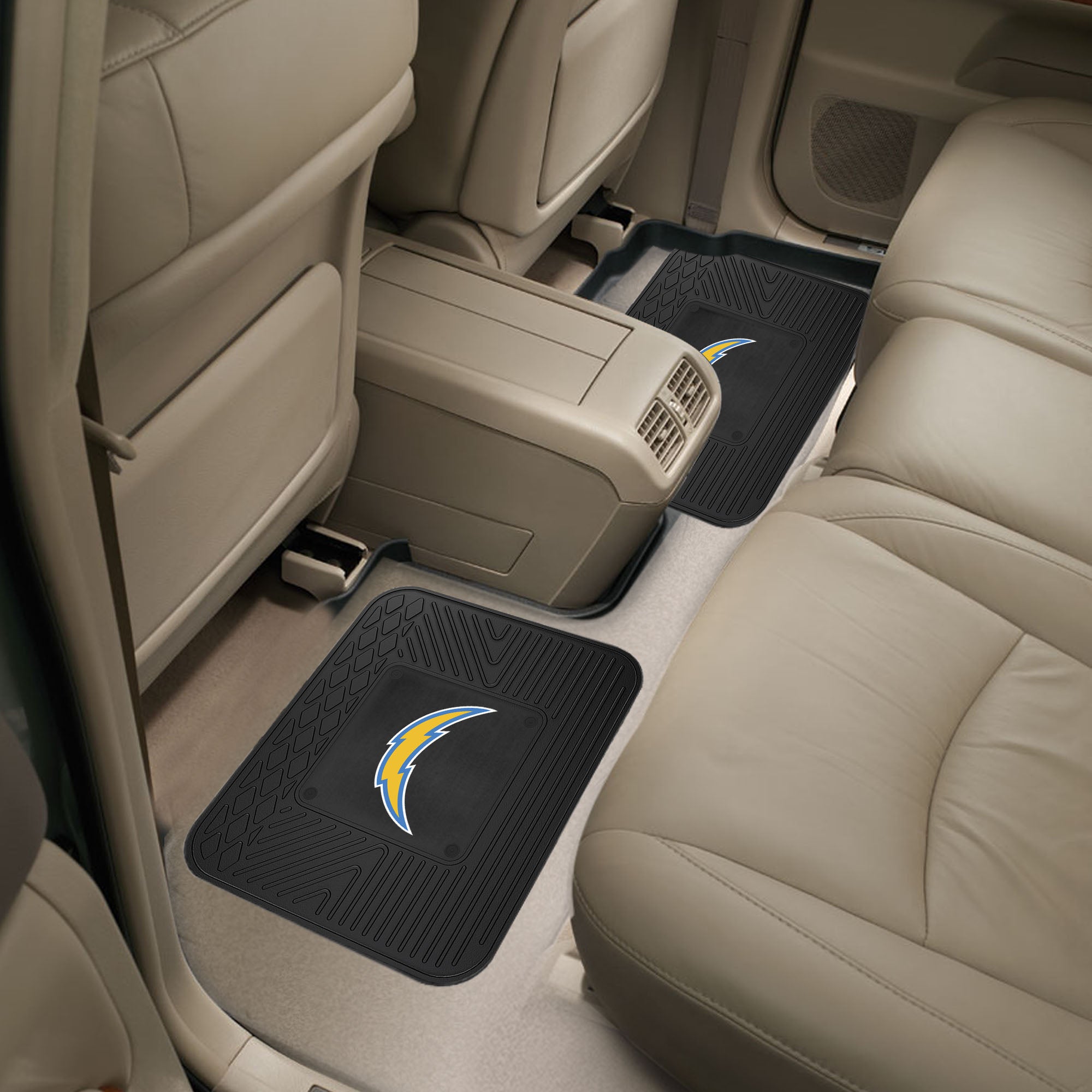 Fanmats Los Angeles Chargers Rücksitz Auto Utility Matten – 2 Stück Set