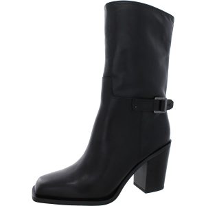 Vance Schnalle quadratische Zehe Mid-Kalb Stiefel