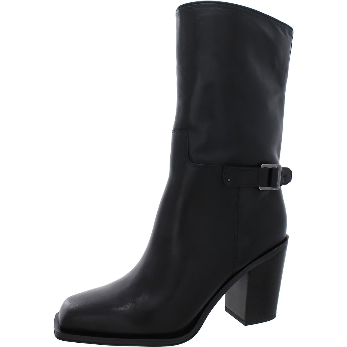 Vance Schnalle quadratische Zehe Mid-Kalb Stiefel