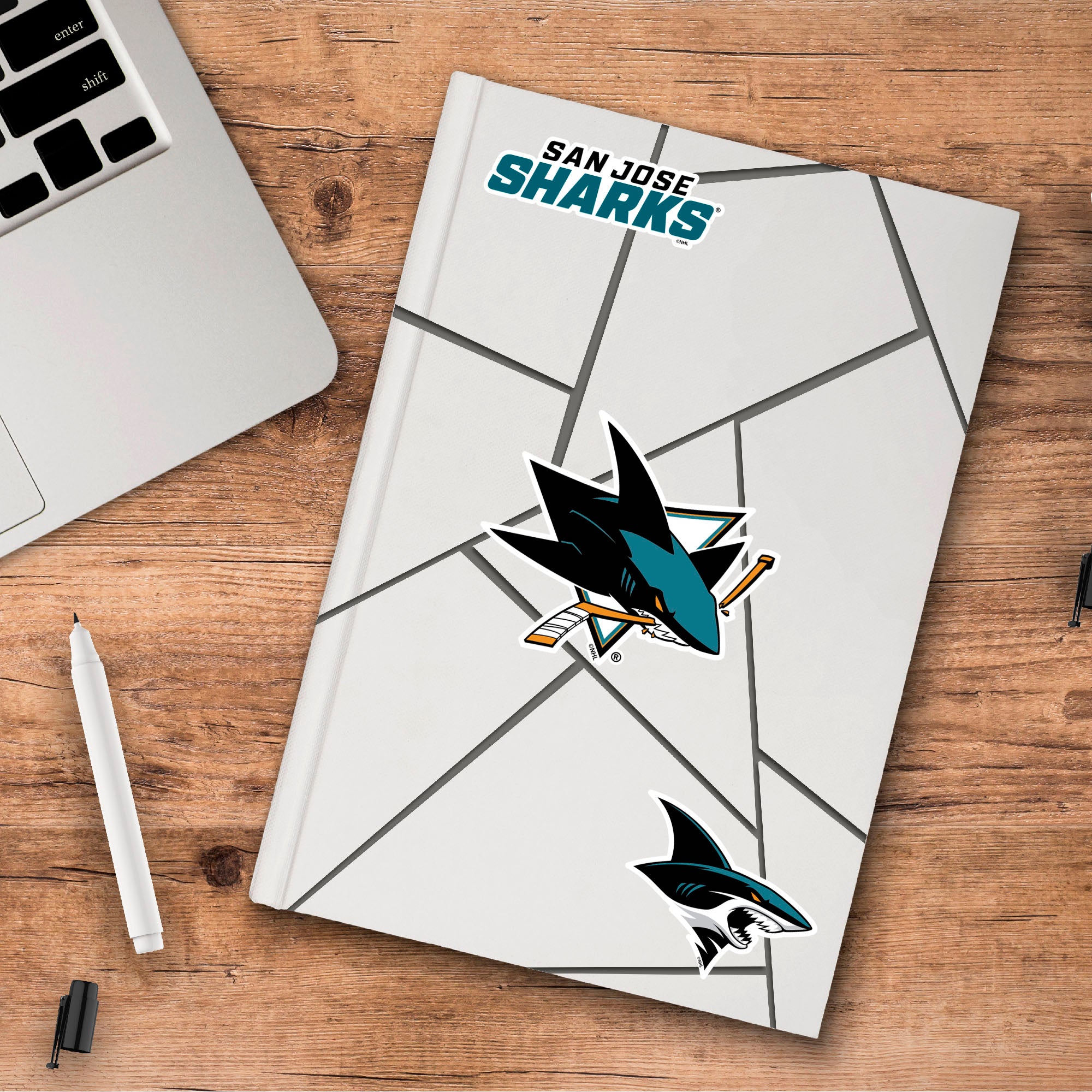 Fanmats San Jose Sharks 3 Stück Aufkleber Set