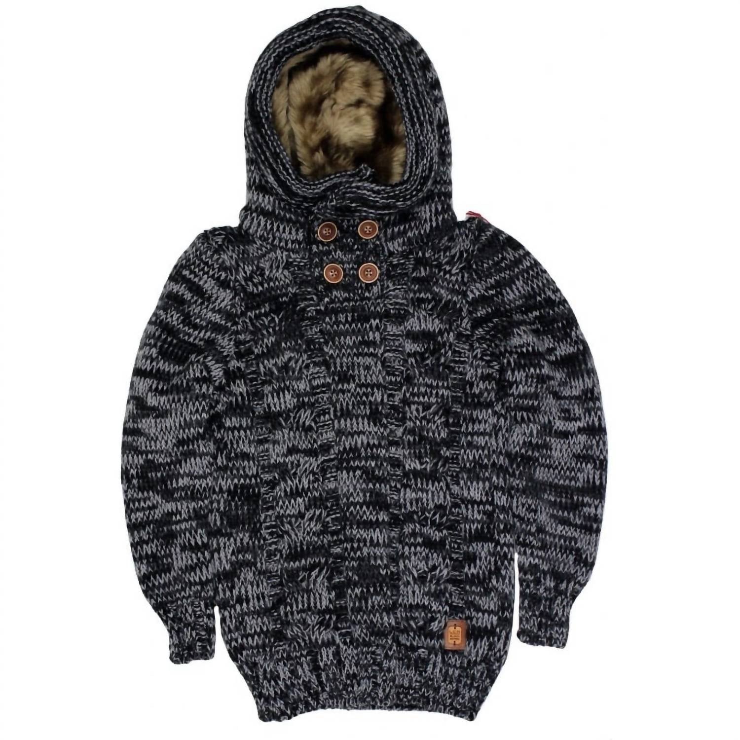 Pullover aus Wolle für Jungen in Schwarz
