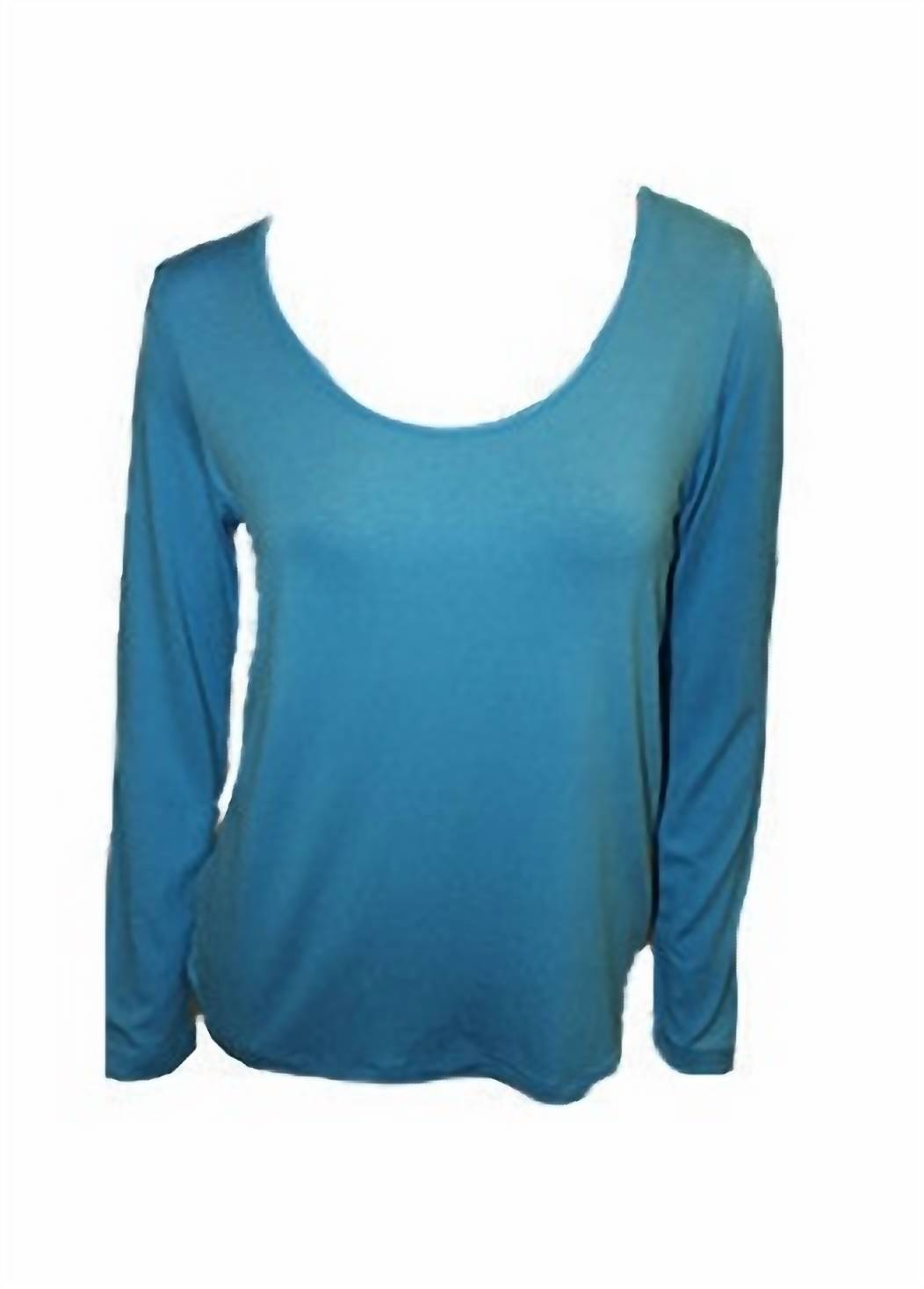 Scoop-Neck Top In Schwarz