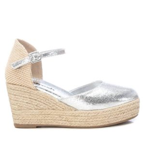 Damen Keil Sandalen in Silber 7703552884796