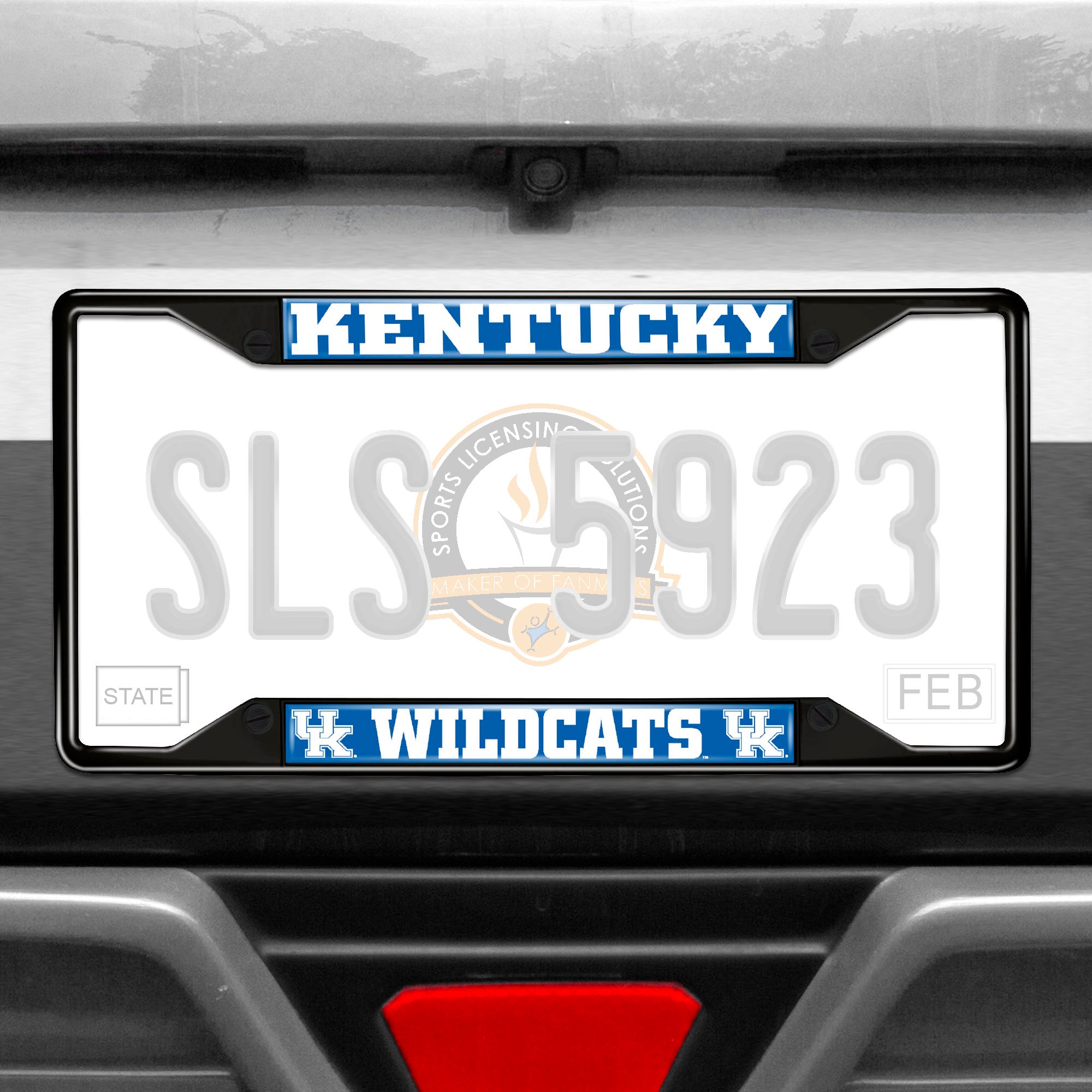 Fanmats Kentucky Wildcats Metall Nummernschild Rahmen schwarz Finish