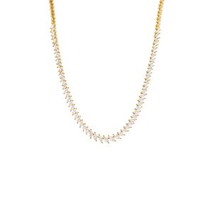 CZ graduierte Marquise Tennis Halskette