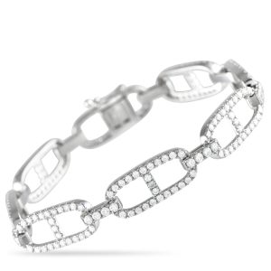 LB Exclusive 18K Weißgold 3.52ct Diamant-Link Armband abl-17058