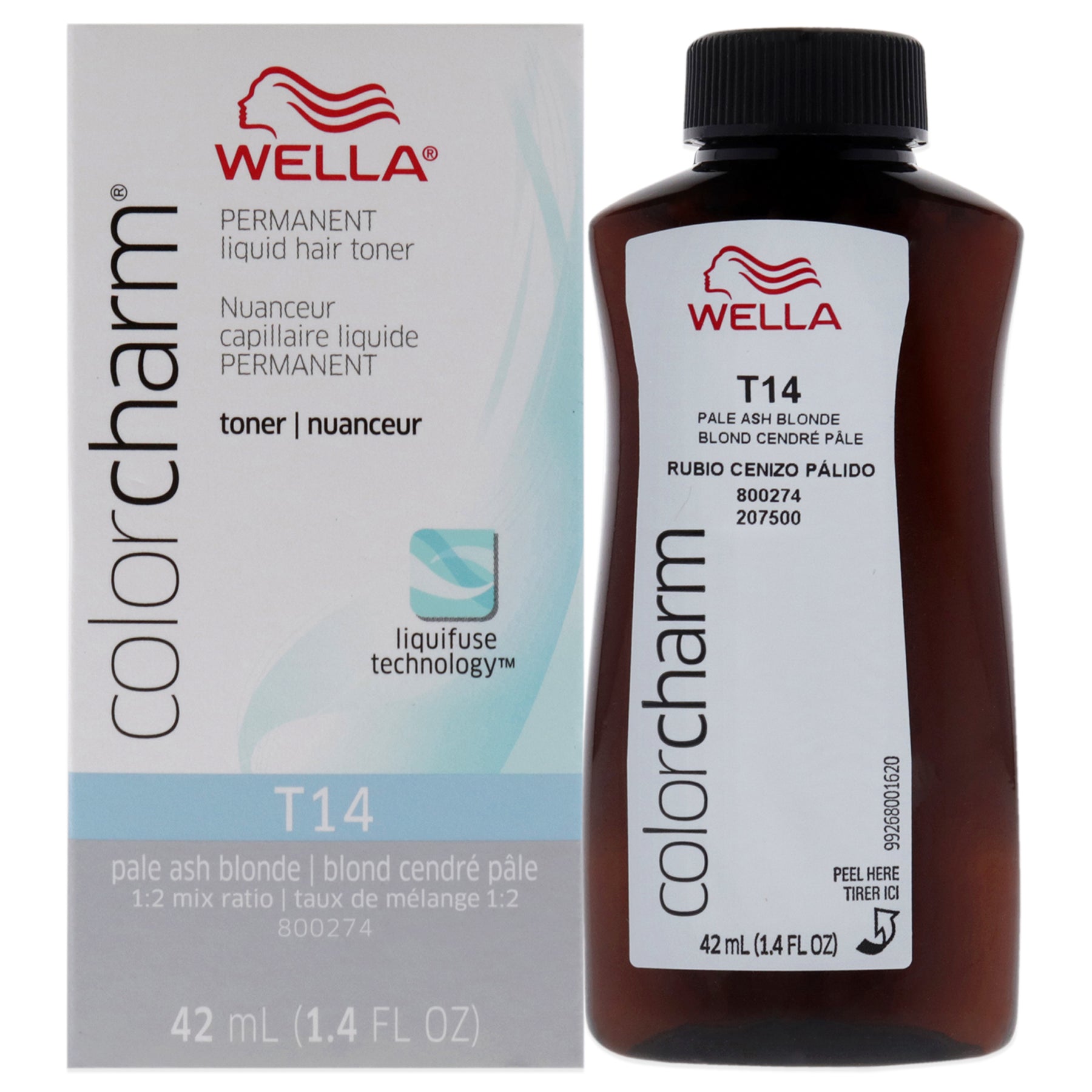 Farbe Charm Permanent Toner T14 Pale Ash Blonde von Wella für Unisex – 1,4 oz Toner