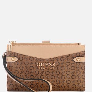 Lyndall Signature Muster Double-Zip Fold-Over Geldbörse