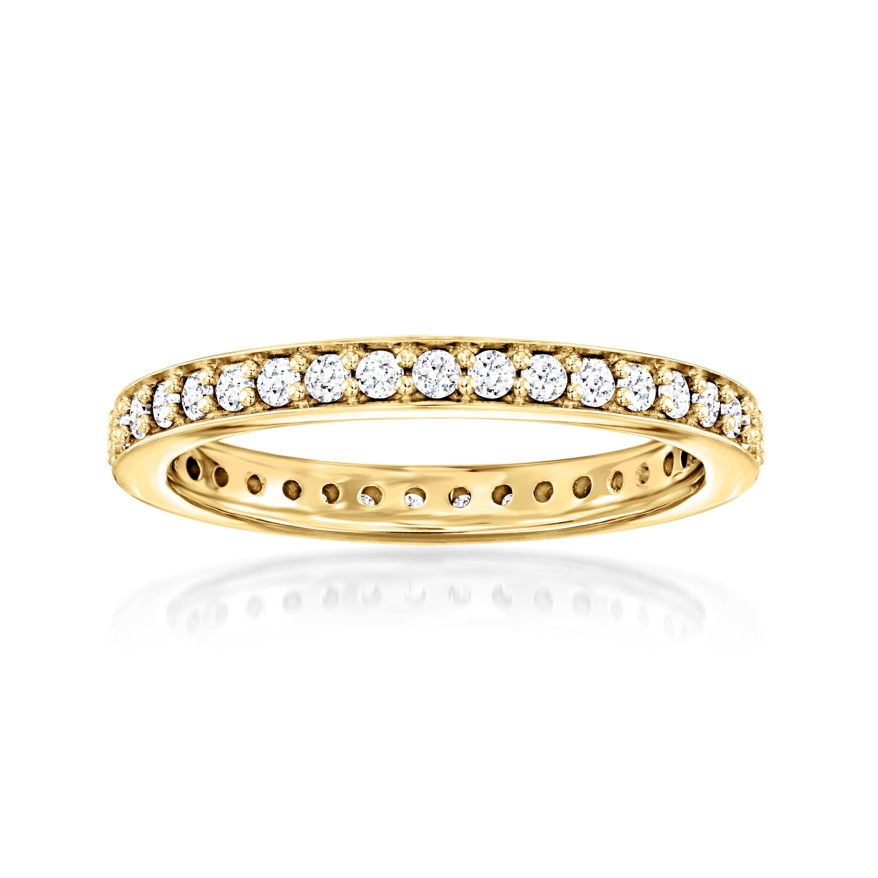 Ross-Simons Lab-Grown Diamant Eternity Band aus 18kt Gold über Sterling