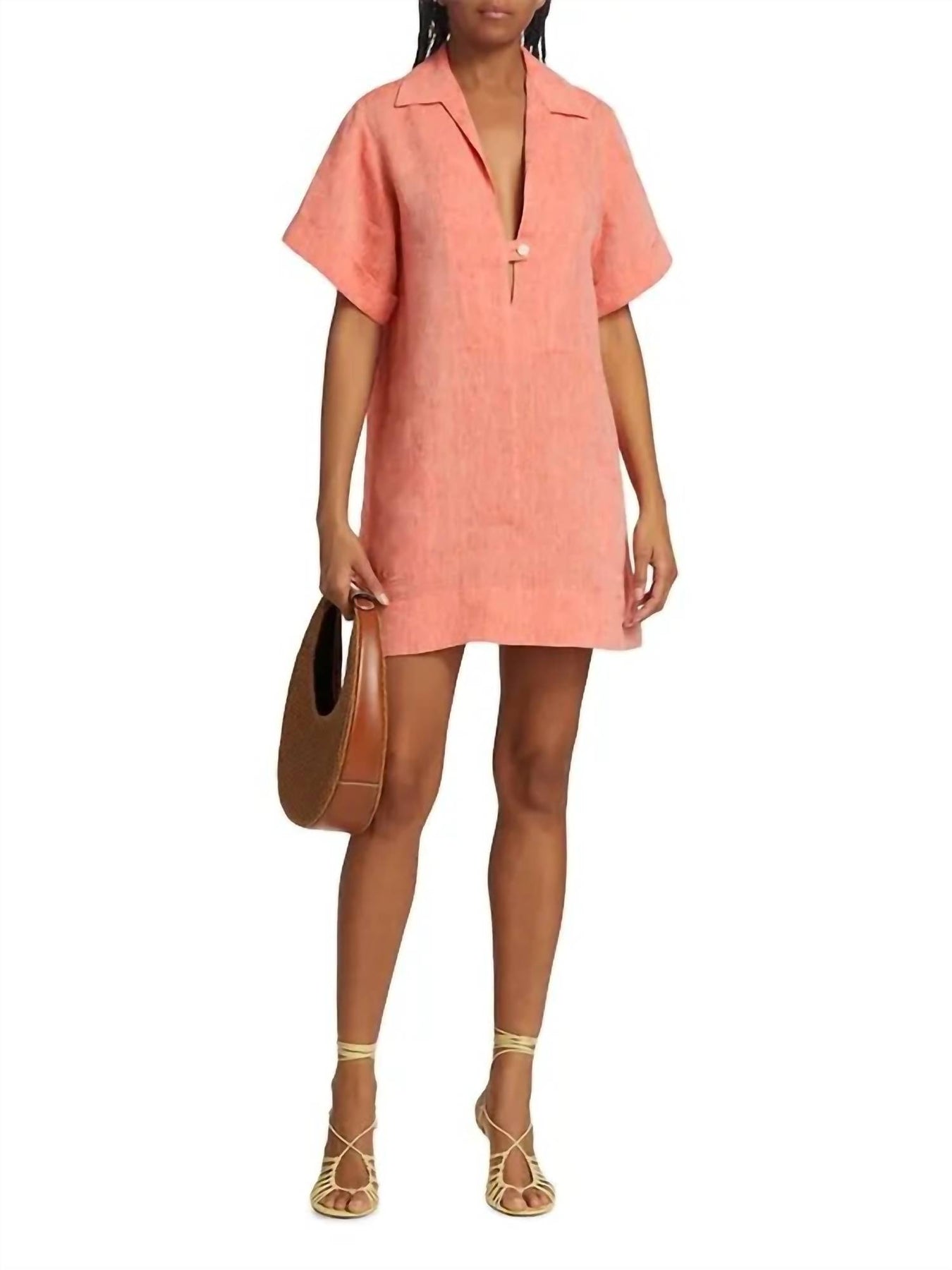 Pop Over Minikleid in rot Melange