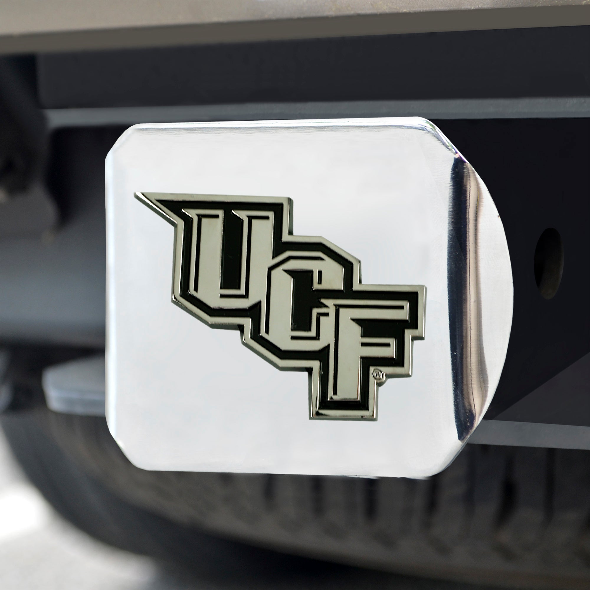 Fanmats Central Florida Knights Chrom Metall Hitch Cover mit Chrom Metall 3D Emblem