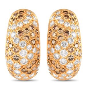 Cartier Sauvage 18 Karat Gelbgold Diamant-Ohrringe CA14 -031524