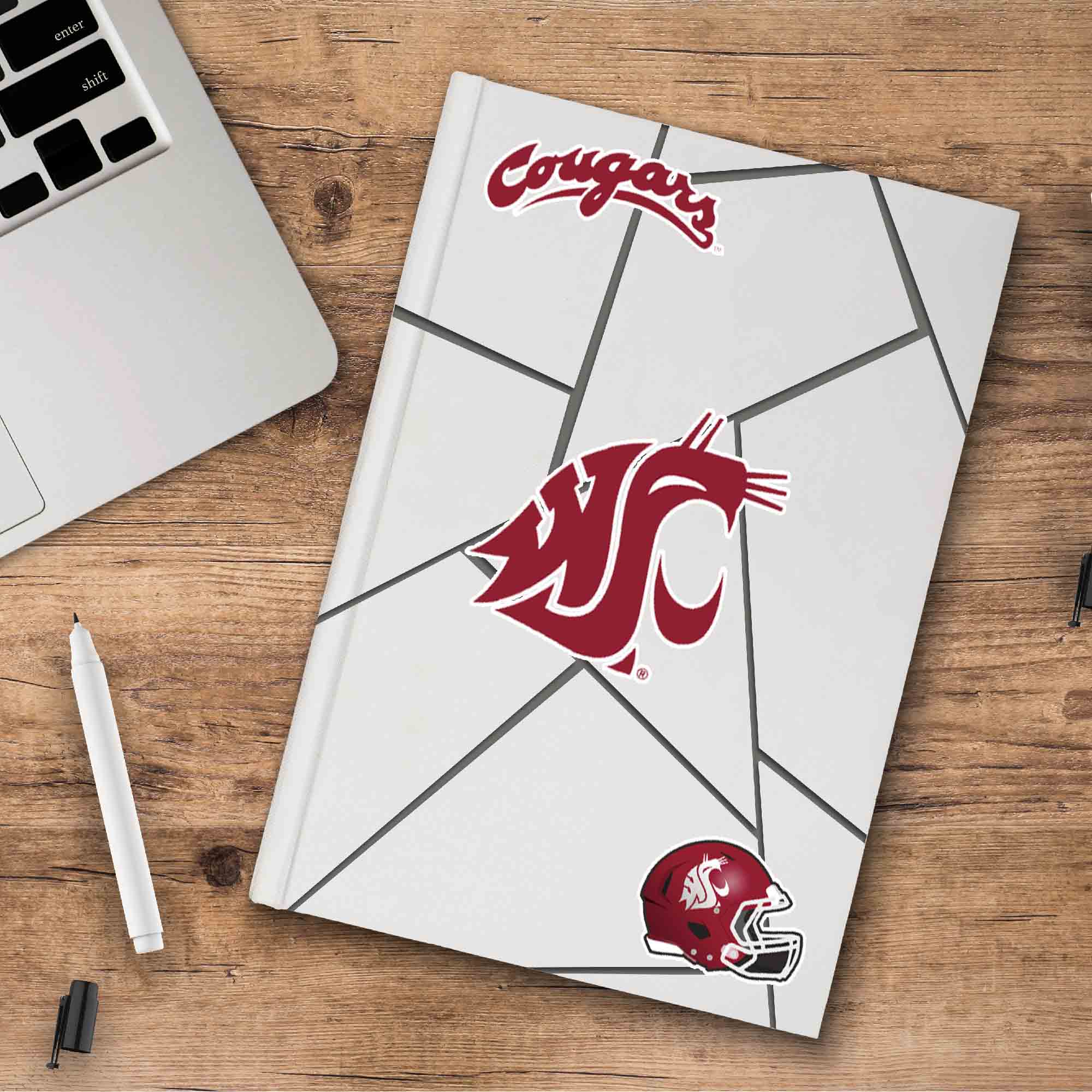 Fanmats Washington State Cougars 3 Stück Aufkleber Aufkleber Set